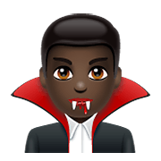 Émoji 🧛🏿‍♂️ Vampire Homme : Peau Foncée sur WhatsApp 2.19.352.