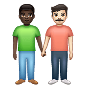 👨🏿‍🤝‍👨🏻 Emoji Dois Homens De Mãos Dadas: Pele Escura E Pele Clara na WhatsApp 2.19.352.