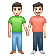 Emoji 👬🏻 Due Uomini Che Si Tengono Per Mano: Carnagione Chiara su WhatsApp 2.19.352.
