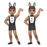 👯🏽‍♂️ Emoji Hombres Con Orejas De Conejo, Tono De Piel Medio en WhatsApp 2.19.352.