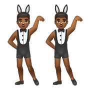 👯🏾‍♂️ Emoji Hombres Con Orejas De Conejo, Tono De Piel Oscuro Medio en WhatsApp 2.19.352.