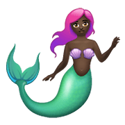 🧜🏿‍♀️ Emoji Sirena: Tono De Piel Oscuro en WhatsApp 2.19.352.
