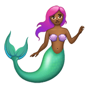 🧜🏾‍♀️ Emoji Sirena: Tono De Piel Oscuro Medio en WhatsApp 2.19.352.
