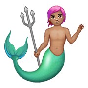 🧜🏽‍♂️ Emoji Sirena Hombre: Tono De Piel Medio en WhatsApp 2.19.352.