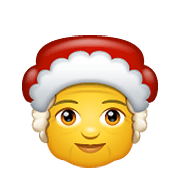 Emoji 🤶 Mamma Natale su WhatsApp 2.19.352.