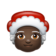 🤶🏿 Emoji Weihnachtsfrau: dunkle Hautfarbe WhatsApp 2.19.352.