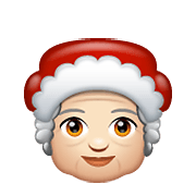 Émoji 🤶🏻 Mère Noël : Peau Claire sur WhatsApp 2.19.352.