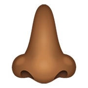 Emoji 👃🏾 Naso: Carnagione Abbastanza Scura su WhatsApp 2.19.352.