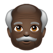 Émoji 👴🏿 Homme âgé : Peau Foncée sur WhatsApp 2.19.352.