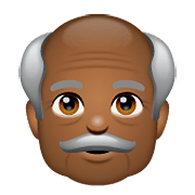 Emoji 👴🏾 Uomo Anziano: Carnagione Abbastanza Scura su WhatsApp 2.19.352.