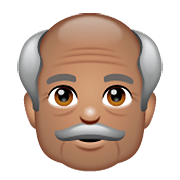 Emoji 👴🏽 Uomo Anziano: Carnagione Olivastra su WhatsApp 2.19.352.