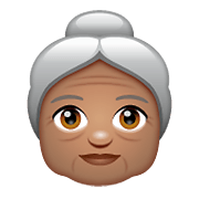 👵🏽 Emoji ältere Frau: mittlere Hautfarbe WhatsApp 2.19.352.