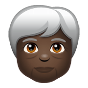 Émoji 🧓🏿 Personne âgée : Peau Foncée sur WhatsApp 2.19.352.