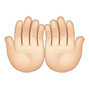 Emoji 🤲🏻 Mani Unite In Alto: Carnagione Chiara su WhatsApp 2.19.352.