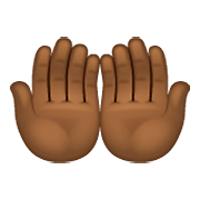 Emoji 🤲🏾 Mani Unite In Alto: Carnagione Abbastanza Scura su WhatsApp 2.19.352.