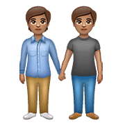 🧑🏽‍🤝‍🧑🏽 Emoji Dos Personas Dándose La Mano: Tono De Piel Medio en WhatsApp 2.19.352.