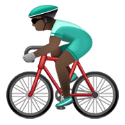 Emoji 🚴🏿 Ciclista: Carnagione Scura su WhatsApp 2.19.352.