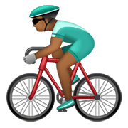 Emoji 🚴🏾 Ciclista: Carnagione Abbastanza Scura su WhatsApp 2.19.352.