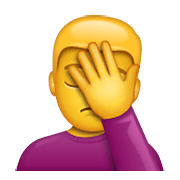 🤦 Emoji sich an den Kopf fassende Person WhatsApp 2.19.352.