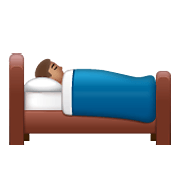 🛌🏽 Emoji im Bett liegende Person: mittlere Hautfarbe WhatsApp 2.19.352.