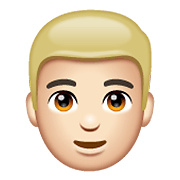 Emoji 👱🏻 Persona Bionda: Carnagione Chiara su WhatsApp 2.19.352.