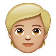 🧑🏼 Emoji Persona Adulta: Tono De Piel Claro Medio en WhatsApp 2.19.352.