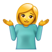Emoji 🤷 Persona Che Scrolla Le Spalle su WhatsApp 2.19.352.