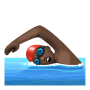 🏊🏿 Emoji Pessoa Nadando: Pele Escura na WhatsApp 2.19.352.