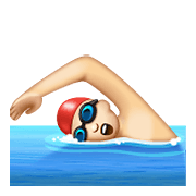 Emoji 🏊🏻 Persona Che Nuota: Carnagione Chiara su WhatsApp 2.19.352.