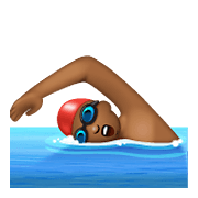 Emoji 🏊🏾 Persona Che Nuota: Carnagione Abbastanza Scura su WhatsApp 2.19.352.