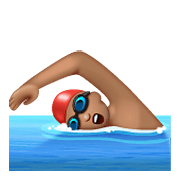 🏊🏽 Emoji Persona Nadando: Tono De Piel Medio en WhatsApp 2.19.352.