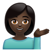 💁🏿 Emoji Pessoa Com A Palma Virada Para Cima: Pele Escura na WhatsApp 2.19.352.