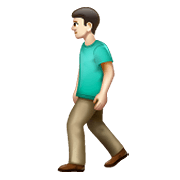 🚶🏻 Emoji Persona Caminando: Tono De Piel Claro en WhatsApp 2.19.352.