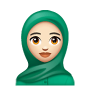 🧕🏻 Emoji Mujer Con Hiyab: Tono De Piel Claro en WhatsApp 2.19.352.