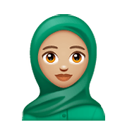 🧕🏼 Emoji Mujer Con Hiyab: Tono De Piel Claro Medio en WhatsApp 2.19.352.