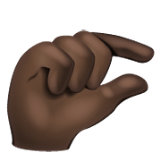 🤏🏿 Emoji Mão Beliscando: Pele Escura na WhatsApp 2.19.352.