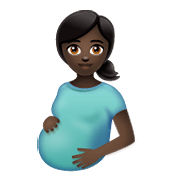 🤰🏿 Emoji Mujer Embarazada: Tono De Piel Oscuro en WhatsApp 2.19.352.