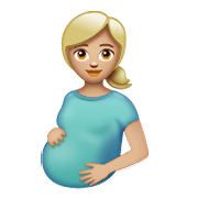 🤰🏼 Emoji schwangere Frau: mittelhelle Hautfarbe WhatsApp 2.19.352.
