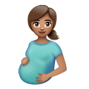 🤰🏽 Emoji Mujer Embarazada: Tono De Piel Medio en WhatsApp 2.19.352.