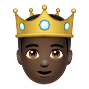 🤴🏿 Emoji Príncipe: Tono De Piel Oscuro en WhatsApp 2.19.352.
