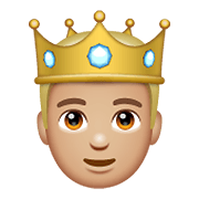 🤴🏼 Emoji Prinz: mittelhelle Hautfarbe WhatsApp 2.19.352.