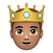🤴🏽 Emoji Prinz: mittlere Hautfarbe WhatsApp 2.19.352.