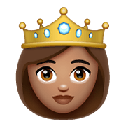 👸🏽 Emoji Princesa: Pele Morena na WhatsApp 2.19.352.