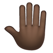 🤚🏿 Emoji erhobene Hand von hinten: dunkle Hautfarbe WhatsApp 2.19.352.