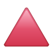 🔺 Emoji rotes Dreieck mit der Spitze nach oben WhatsApp 2.19.352.