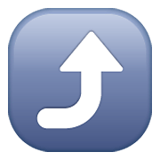 Emoji ⤴️ Freccia Curva In Alto su WhatsApp 2.19.352.