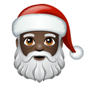 🎅🏿 Emoji Weihnachtsmann: dunkle Hautfarbe WhatsApp 2.19.352.