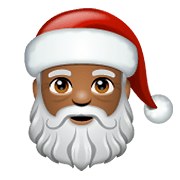Emoji 🎅🏾 Babbo Natale: Carnagione Abbastanza Scura su WhatsApp 2.19.352.