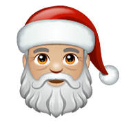 🎅🏼 Emoji Papá Noel: Tono De Piel Claro Medio en WhatsApp 2.19.352.