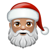 🎅🏽 Emoji Weihnachtsmann: mittlere Hautfarbe WhatsApp 2.19.352.
